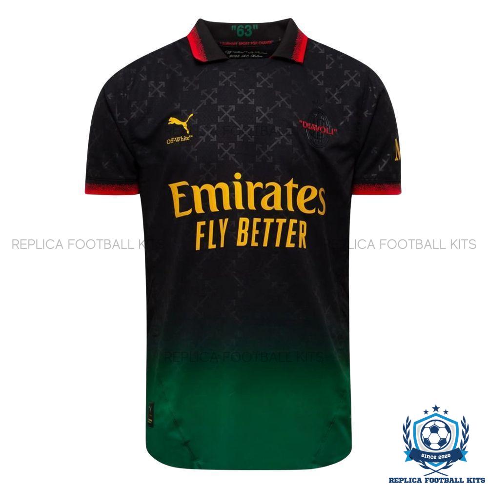 AC Milan Black Green Fourth Men Replica Shirt 2024/25 - Front view