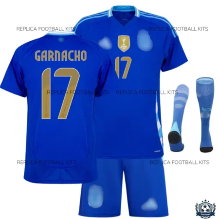 Argentina GARNACHO 17 Away Kid Replica Kits 24/25 - Over View