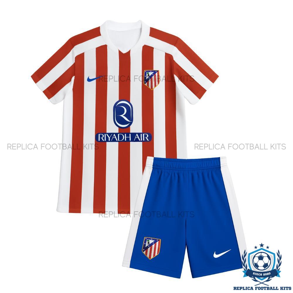 Atletico Madrid Home Kids Replica Kit 2025/26 - front view