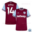 West Ham Home Replica Shirt 24/25 KUDUS 14 - Over View