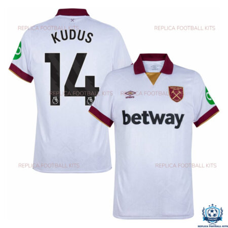 West Ham Third Replica Shirt 24/25 KUDUS 14 - Over View