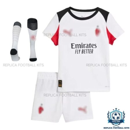 AC Milan Away Kids Replica Kit 25/26 - front view with socks