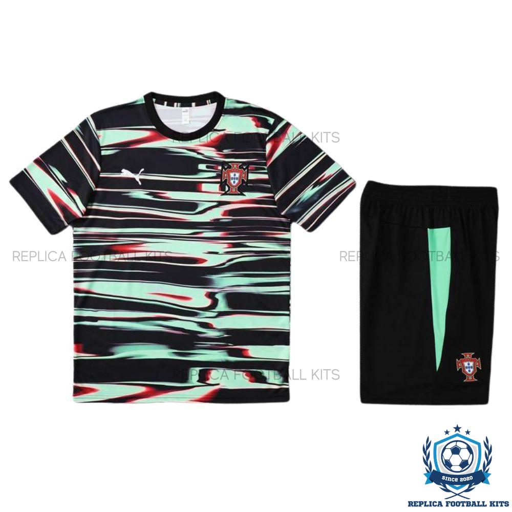 Portugal Pre Match Training Kid Replica Kit 2025/26 - Front view