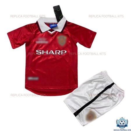 Manchester United Home Kid Replica Kit 1999