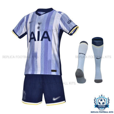 Tottenham Spurs Away Kids Replica Football Kit 2024-25 - Front View With Socks