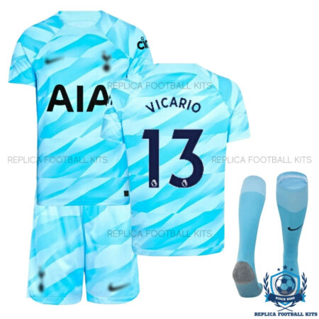 Tottenham Goalkeeper Kid Replica Kit VICARIO 13 - Front View