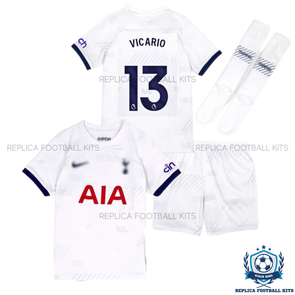 Tottenham Home Kid Replica Kit VICARIO 13 - Front View