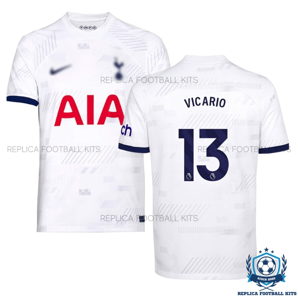 Tottenham Home Replica Shirt VICARIO 13 - Front View