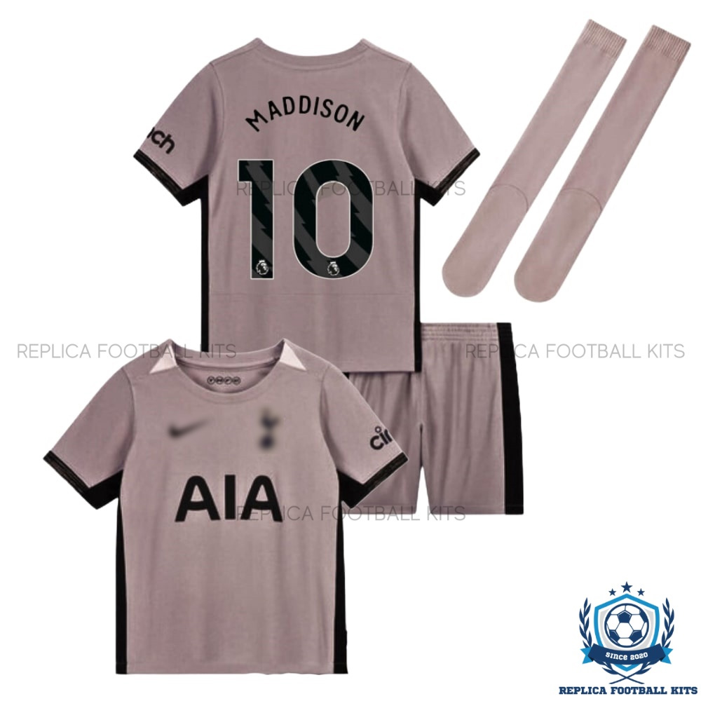 Tottenham Spurs Maddison 10 Third Kid Replica Kit - Front View