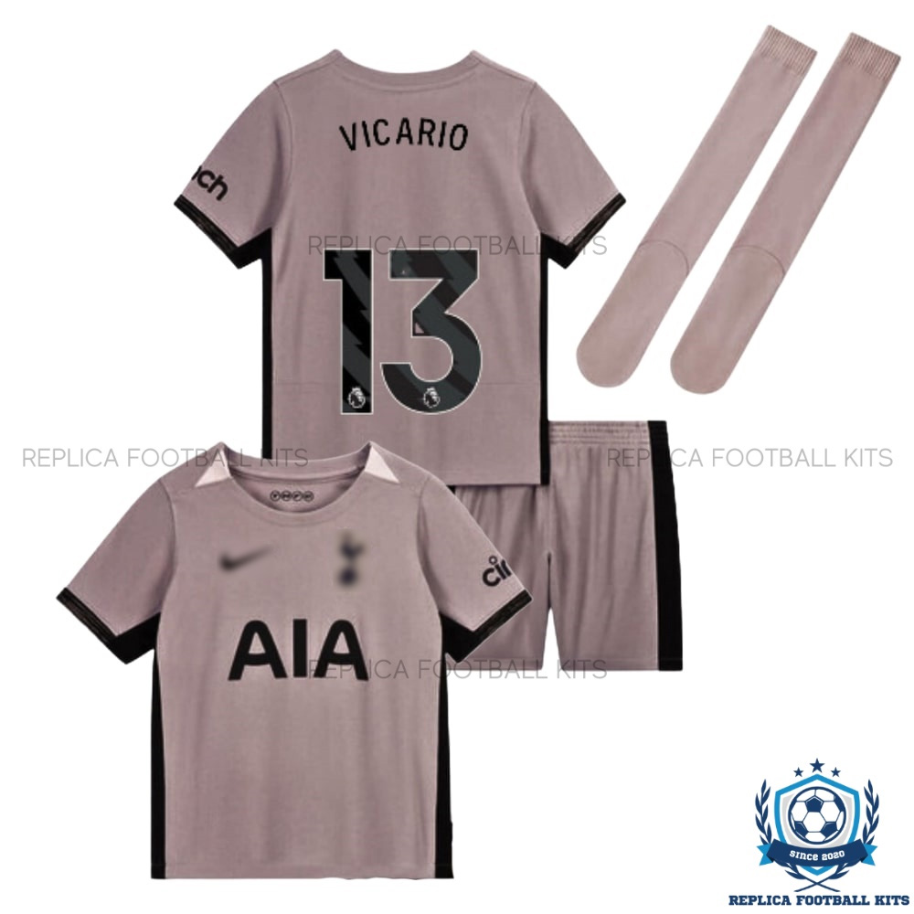 Tottenham Third Kid Replica Kit VICARIO 13 - Front View