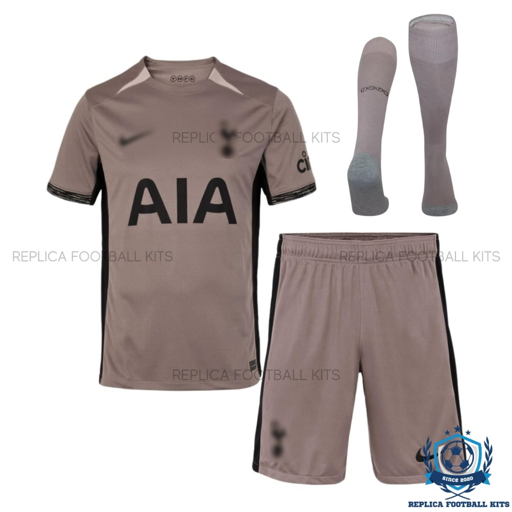 Tottenham Third Kid Kit 2023-24 No Socks_Replica Football Kits - Front View