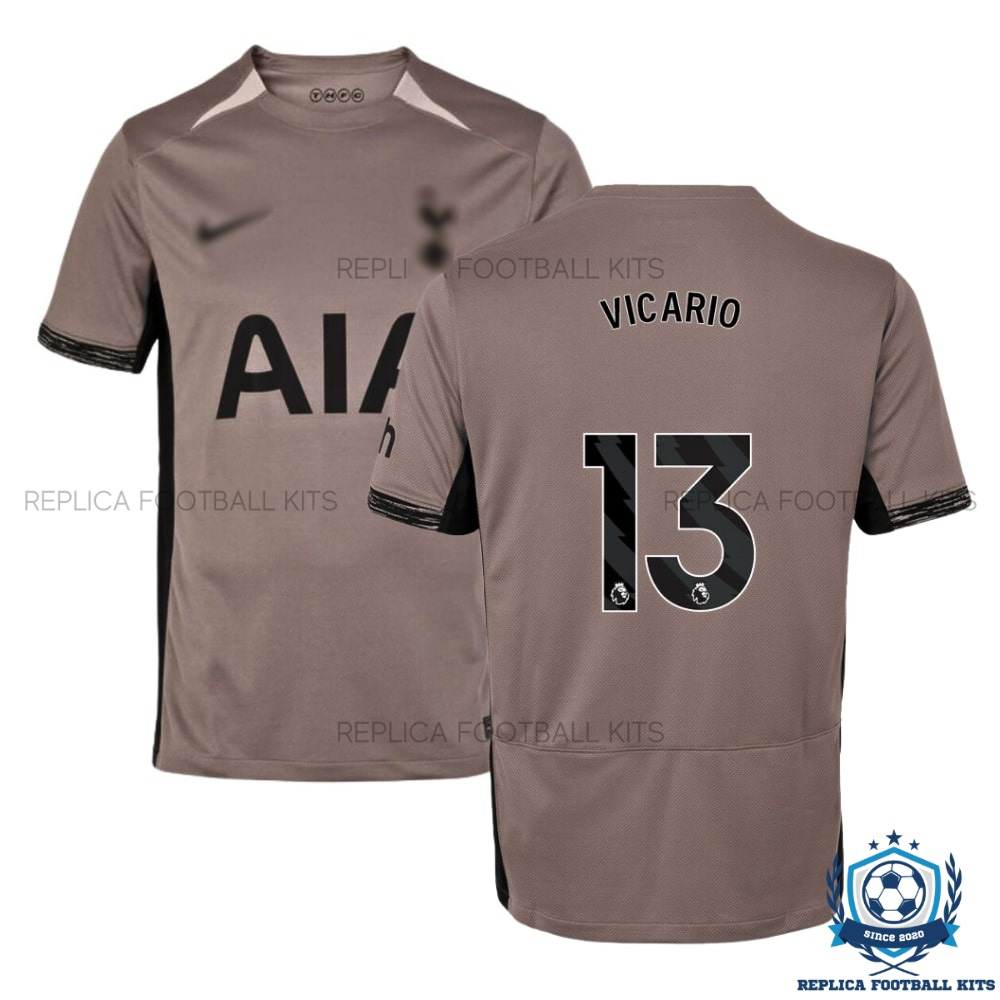 Tottenham Third Replica Shirt VICARIO 13 - Front View