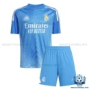 Real Madrid Blue Goalkeeper Kids Replica Kit 25/26 - front view