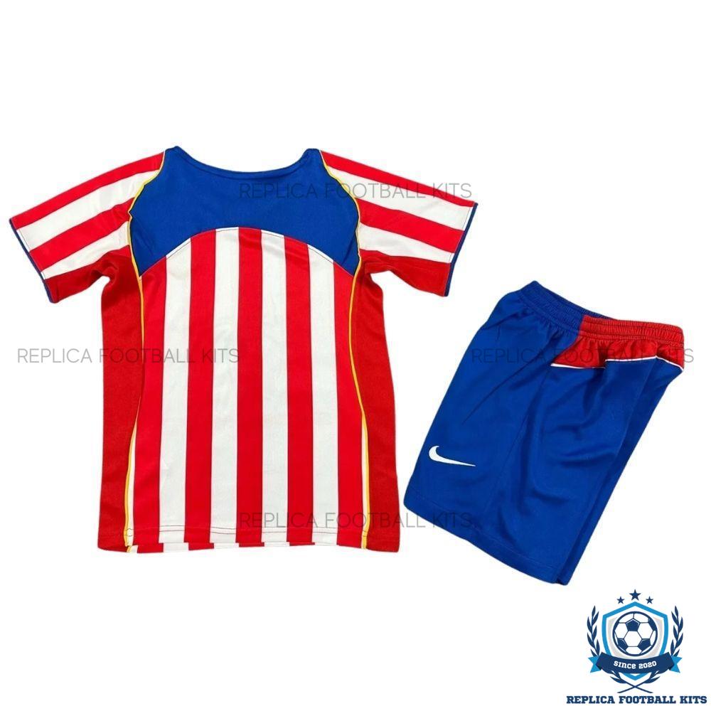 Retro Atletico Madrid Home Kids Replica Kit 04/05 - backview