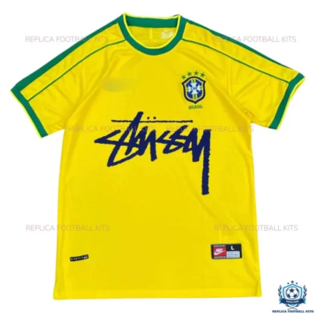 Brazil x Stussy Home Men Replica Shirt 1998 - Front View