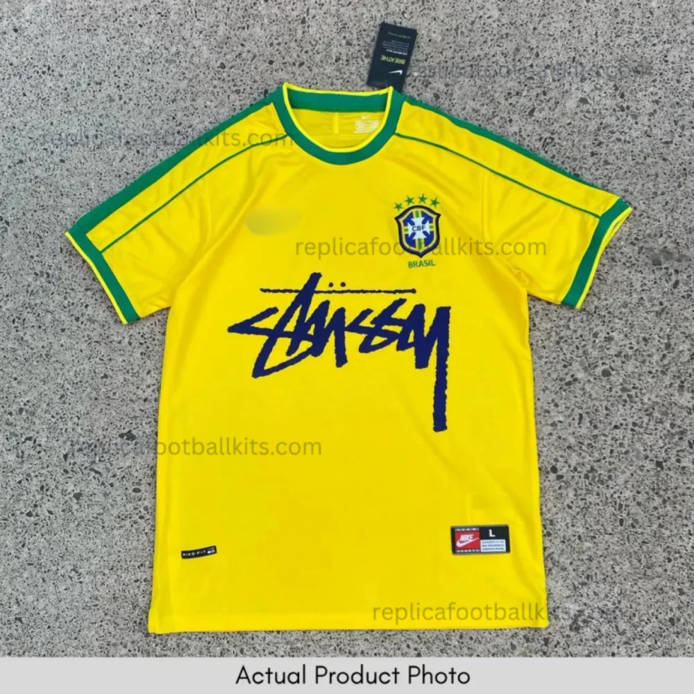 Brazil x Stussy Home Replica Replica Shirt 1998 | Match-Day