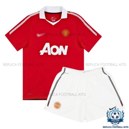 Manchester United Home Kid Replica Kit 10/11 - Front View