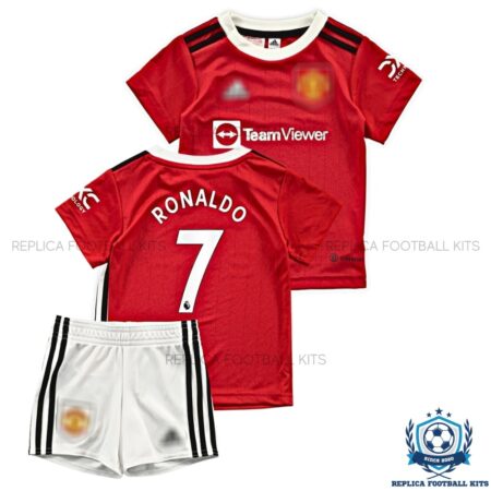 Man Utd Ronaldo 7 Home Kids - Front View