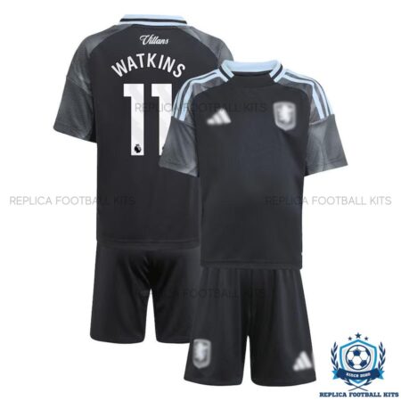 Aston Villa WATKINS 11 Away Kids Replica Kit 25/26 - overview