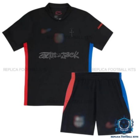 Barcelona x Travis Scott Away Limited Edition Kids Replica Kit 25/26 - front view