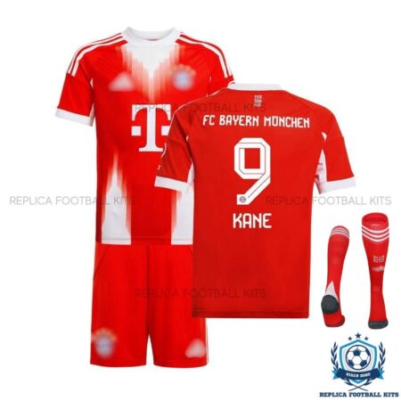 Bayern Munich Kane 9 Home Kids Replica Kit 25/26 - overview with socks