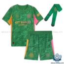 Manchester City Green Goalkeeper Kid Replica Kit 25/26 - front view with socks