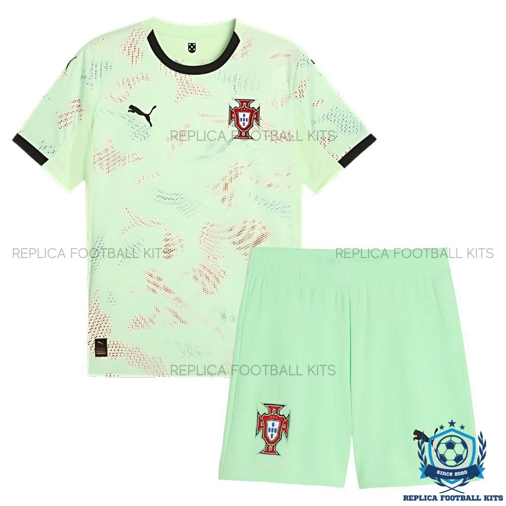 Portugal Green Away Kid Replica Football Kit 2025 - front view