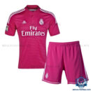 Retro Real Madrid Away Kids Replica Football Kit 2014/15 - Front View