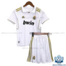 Retro Real Madrid Home Kids Replica Football Kit 2011/12 -Front View