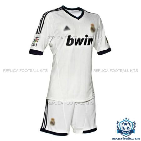 Retro Real Madrid Home Kids Replica Football Kit 2012/13 - Front View