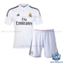 Retro Real Madrid Home Kids Replica Football Kit 2014/15 - Front View