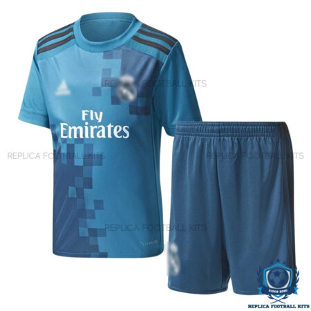 Retro Real Madrid Third Kids Replica Football Kit 2017/18 - Front View