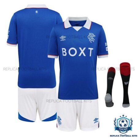 Rangers Home Kid Replica Football Kit 25/26 - overview with socks