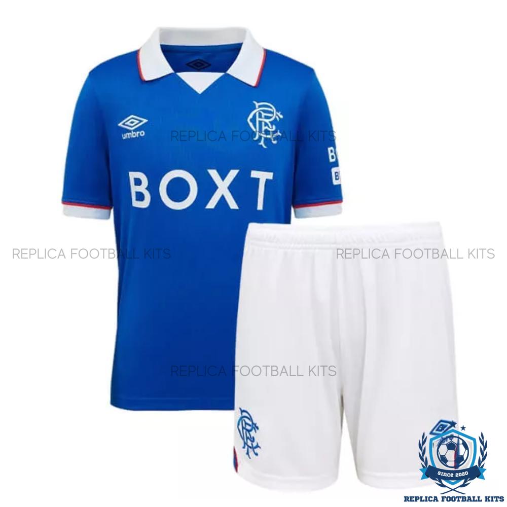 Rangers Home Kid Replica Football Kit 25/26 - front view