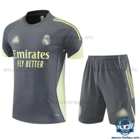 Real Madrid Grey Training Kids Replica Kit 2025/26 - front view