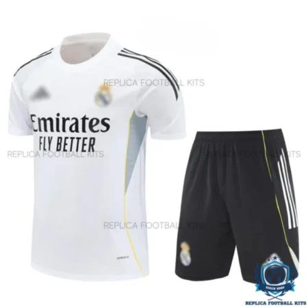 Real Madrid White Training Kids Replica Kit 2025/26 - front view