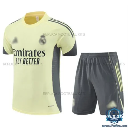 Real Madrid Yellow Training Kids Replica Kit 2025/26 - front view