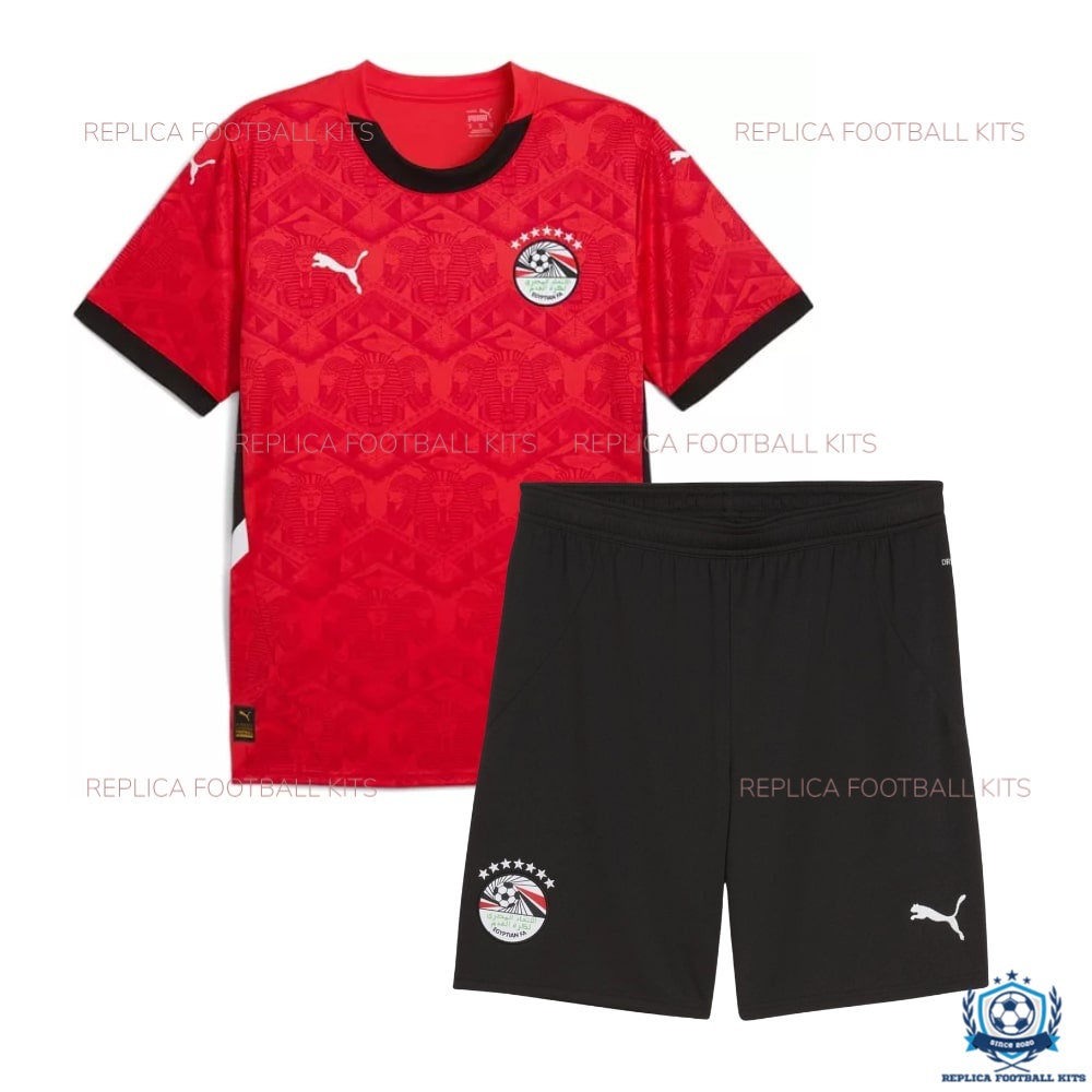 Egypt Home Kid Replica Football Kit 2025 - Front view