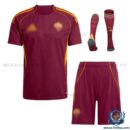 AS Roma Home Kids Replica Kit 25/26 - front view with socks