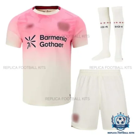 Bayer Leverkusen Away Kids Replica Kit 25/26 - front view with socks