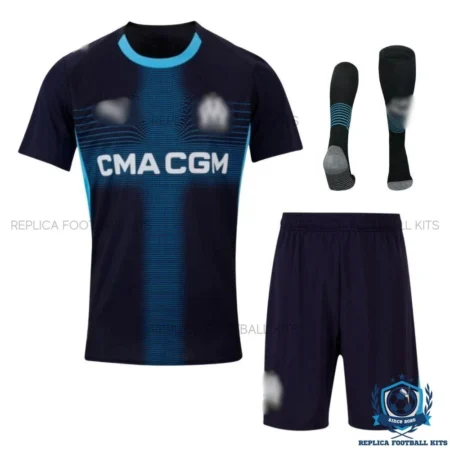 Olympique Marseille Away Kids Replica Kit 25/26 - overview with socks