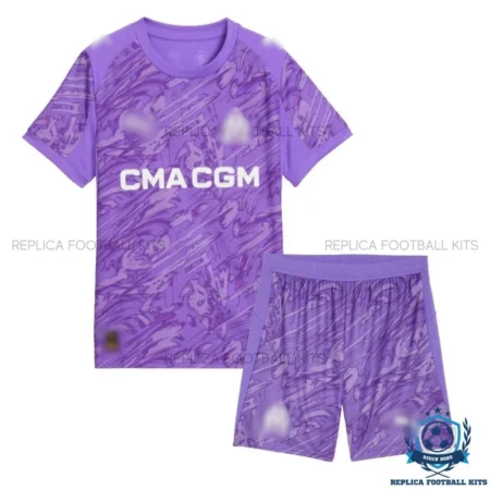 Olympique Marseille Goalkeeper Kids Replica Kit 25/26 - front view