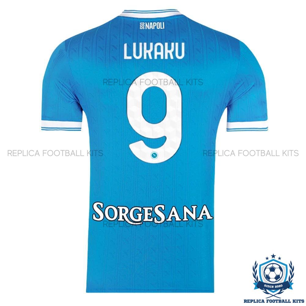 SSC Napoli Lukaku 9 Home Men Replica Shirts 25/26 - back view