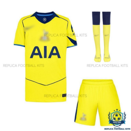 Tottenham Spurs Third Kid Replica Kit 25/26 - front view with socks
