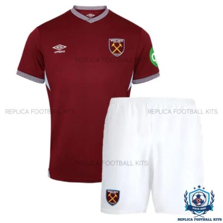 West Ham Home Kid Replica Kit 25/26 - front view