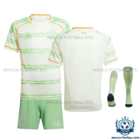 Celtic Third Kid Replica Football Kit 25/26 - overview with socks