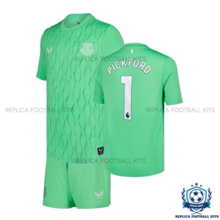 Everton PICKFORD 1 Goalkeeper Kid Replica Kit 25/26 - overview
