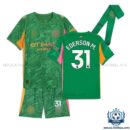 Man City Ederson M.31 Green Goalkeeper Kid Replica Kit 25/26 - overview with socks