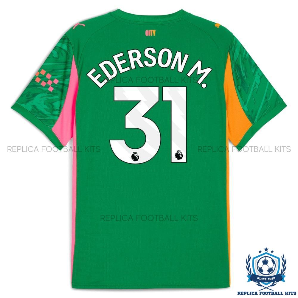 Manchester City Ederson M.31 Green Goalkeeper Men Replica Shirt 25/26 - back view