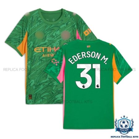 Manchester City Ederson M.31 Green Goalkeeper Men Replica Shirt 25/26 - overview